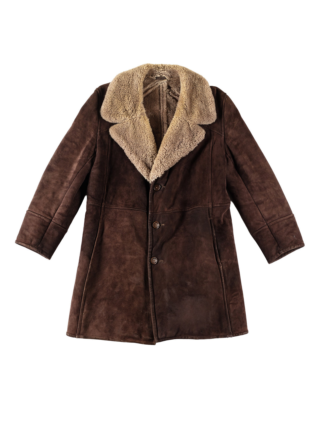 Vintage 70's Men Sheepskin Coat in BrownVN305