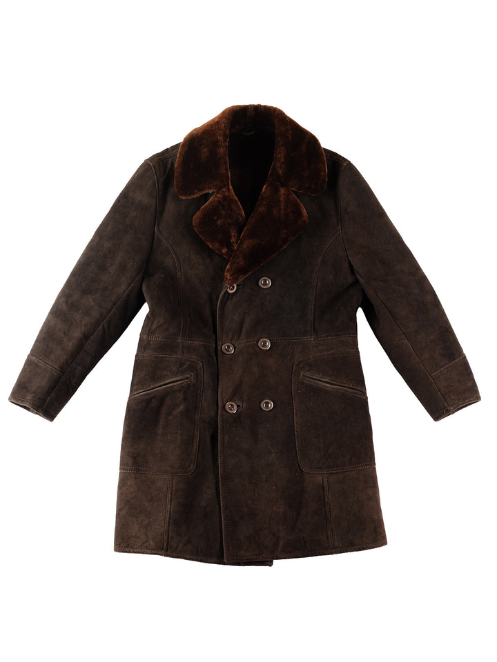 Vintage 70's Men Sheepskin Coat in BrownVN270