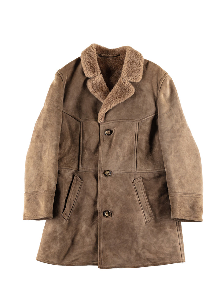 Vintage 70's Men Sheepskin Coat in BeigeVN441