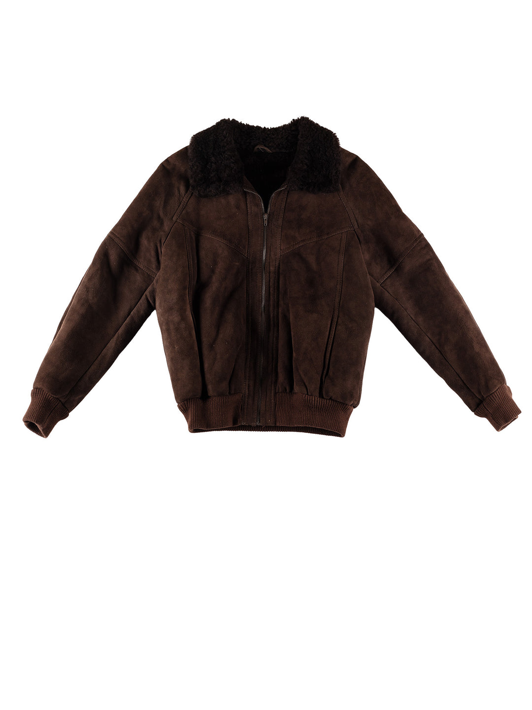 Vintage 80's Men Sheepskin Jacket in BrownVN624