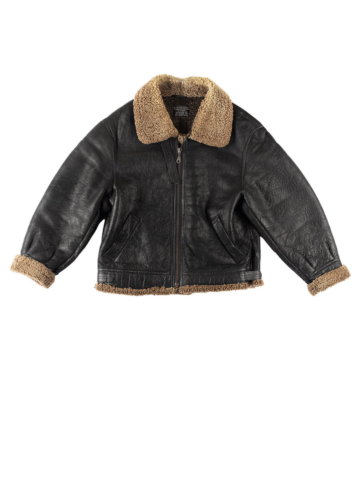 Vintage 80's Men Sheepskin Jacket in BlackVN271