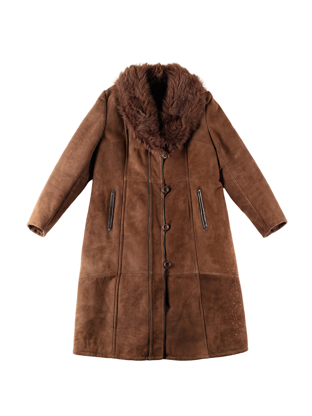 Vintage 80's Women Sheepskin Coat in BrownMN281