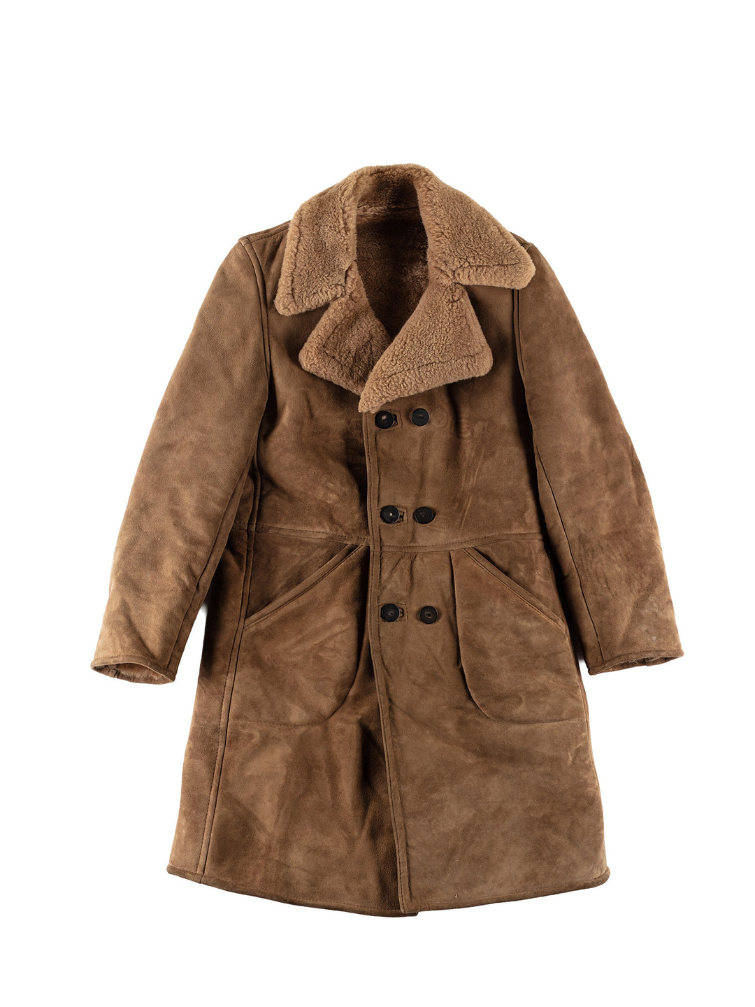 Vintage 70's Men Sheepskin Vest in BrownVN580