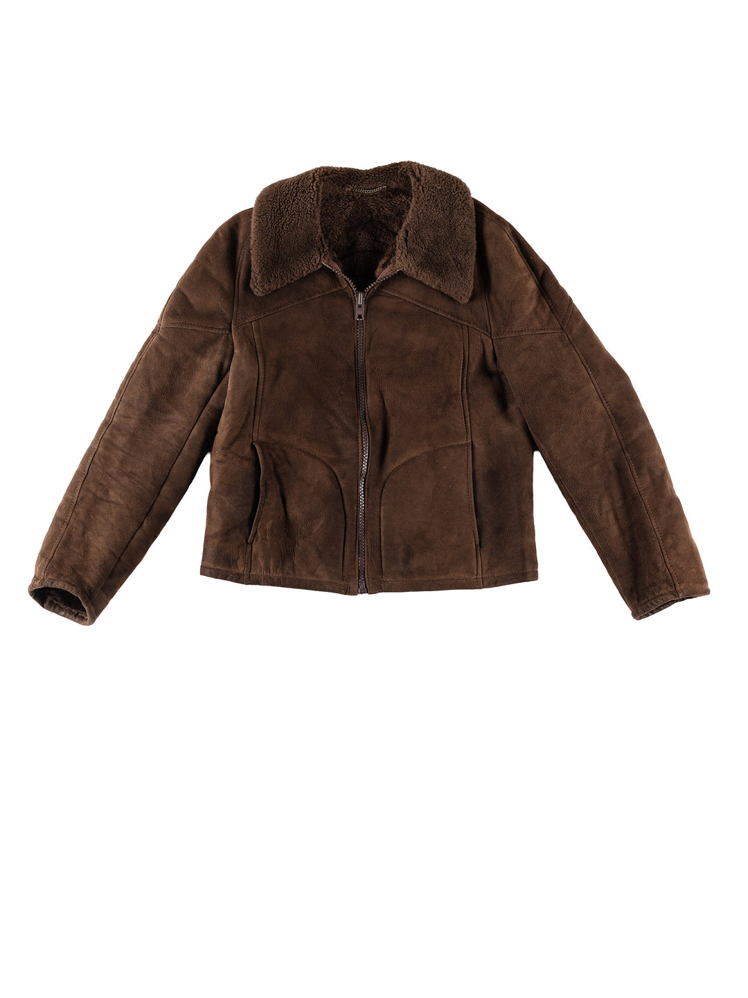 Vintage 70's Men Sheepskin Jacket in BrownVN652