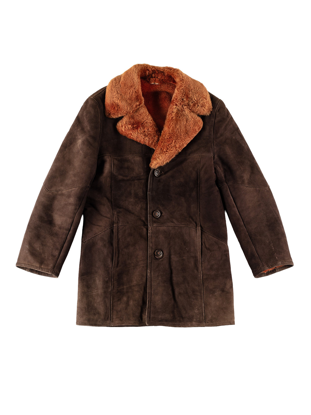 Vintage 70's Men Sheepskin Coat in BrownVN685