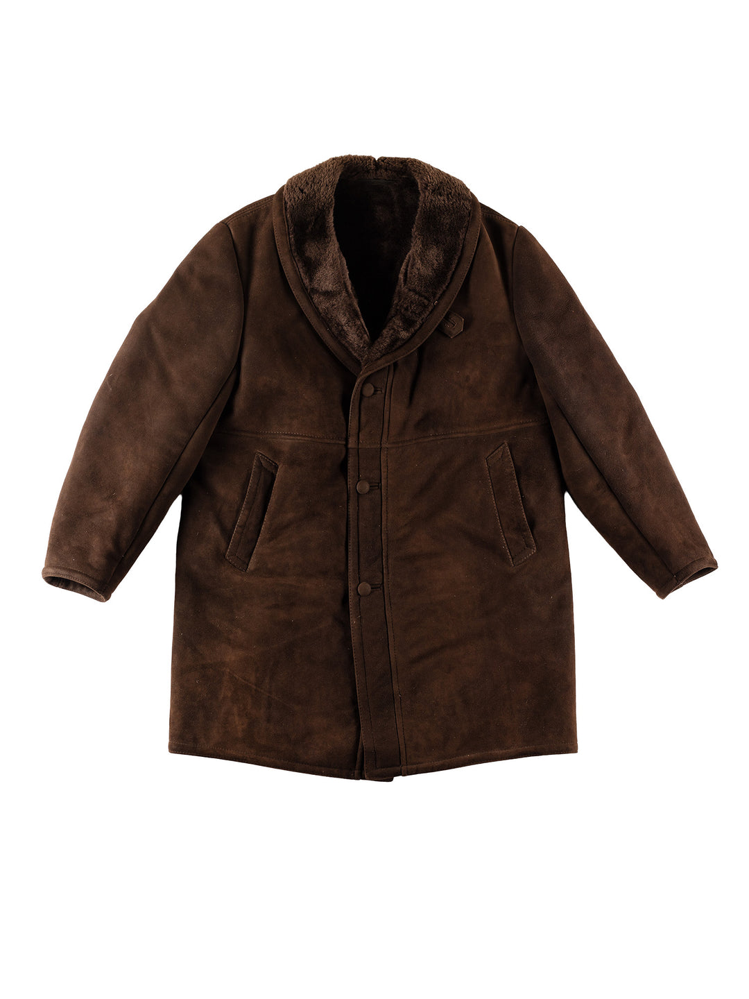 Vintage 70's Men Sheepskin Coat in BrownVN771