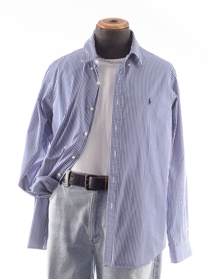 Vintage 90's Men Ralph Lauren Shirt in Blue