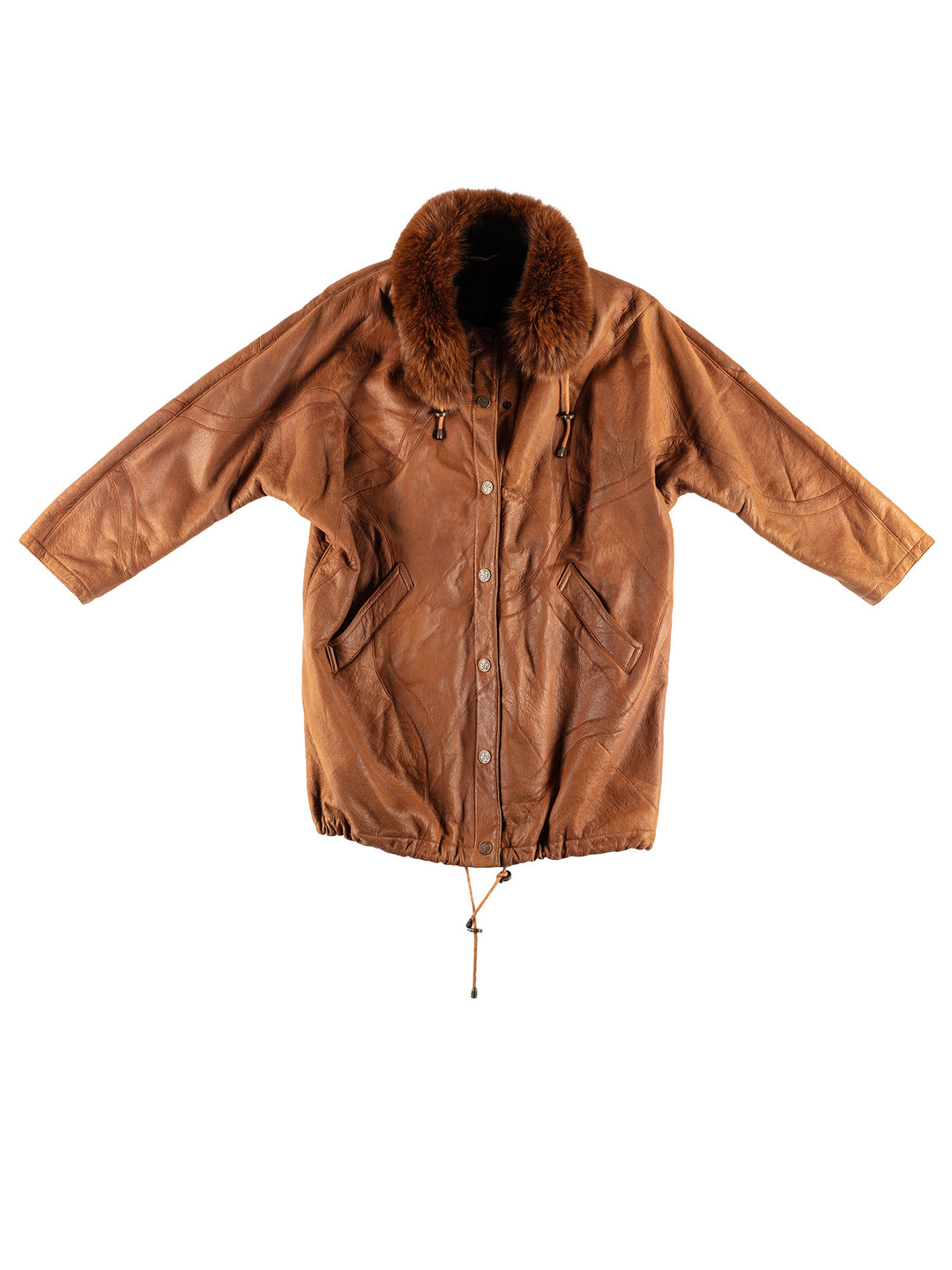 Vintage 80's Women Sheepskin Coat in BrownMN413
