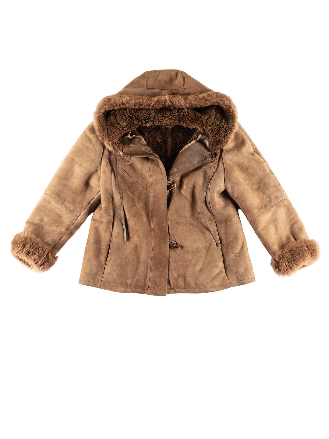 Vintage 70's Women Sheepskin Jacket in BrownMN399