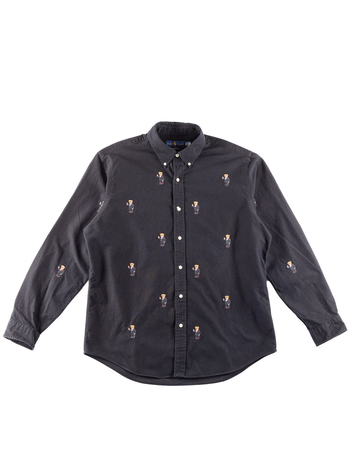 Vintage 90's Men Ralph Lauren Shirt with Polo Bear Embroidery