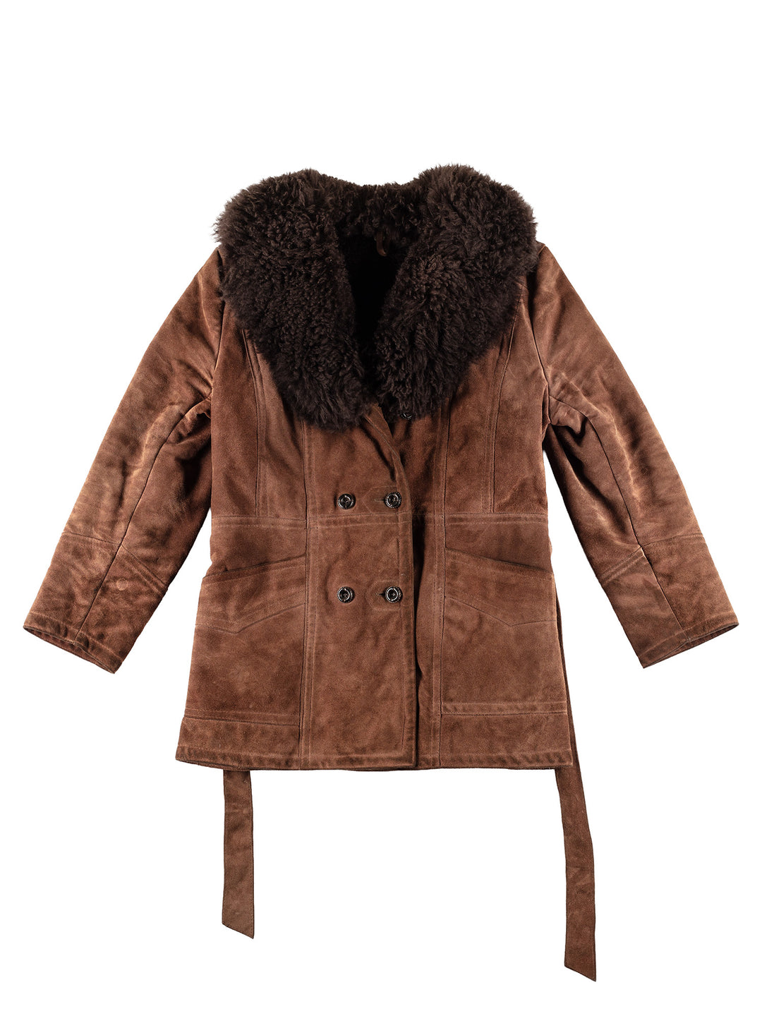 Vintage 70's Women Sheepskin Coat in BrownMN447