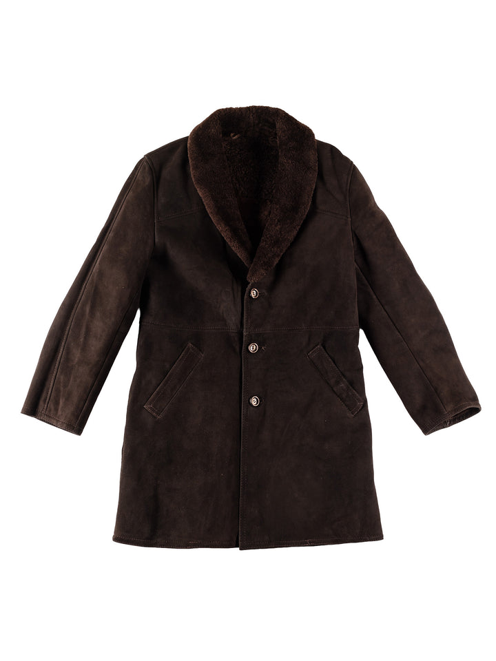 Vintage 70's Men Sheepskin Coat in BrownVN670