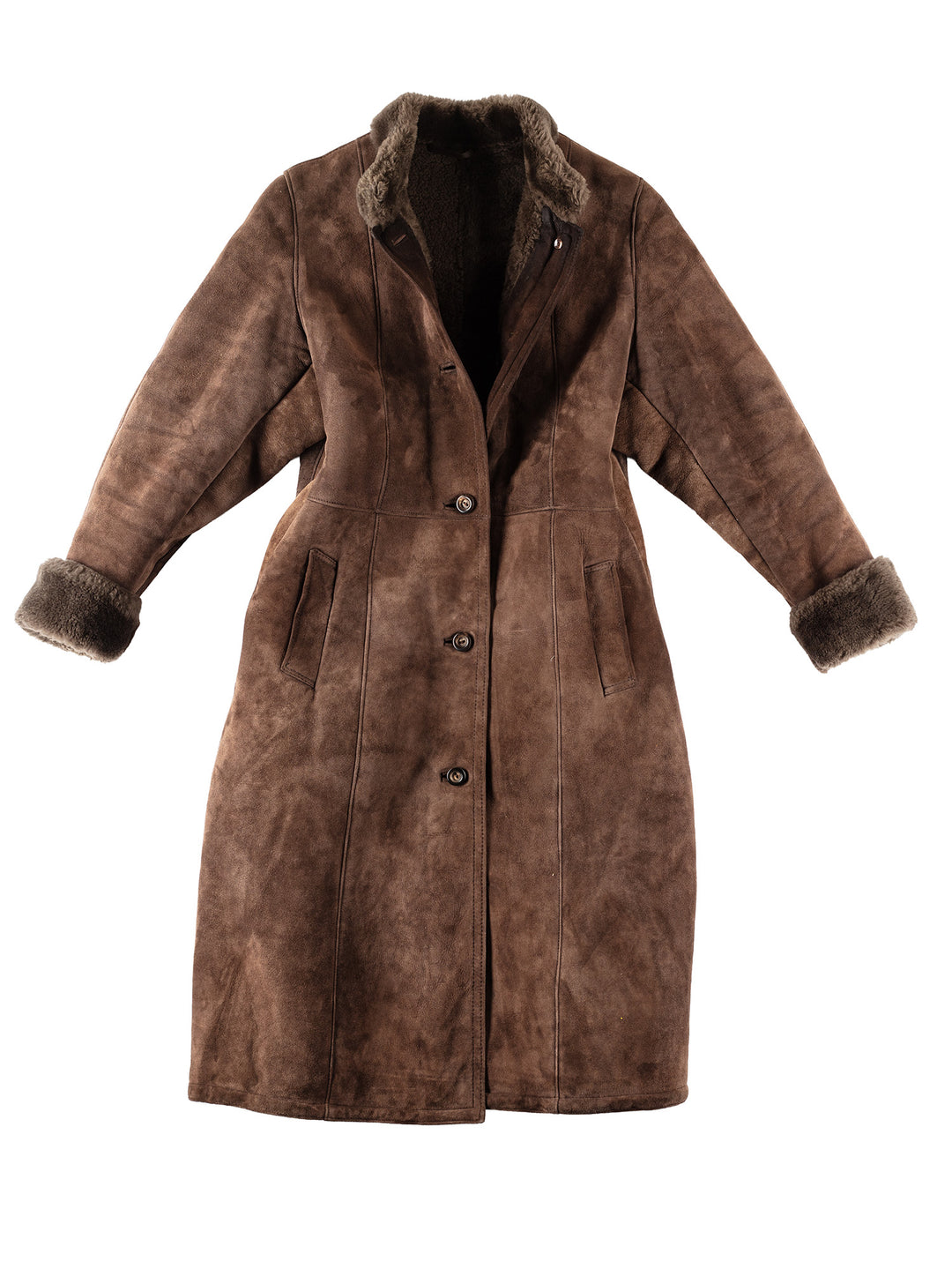 Vintage 70's Women Sheepskin Coat in BrownMN291