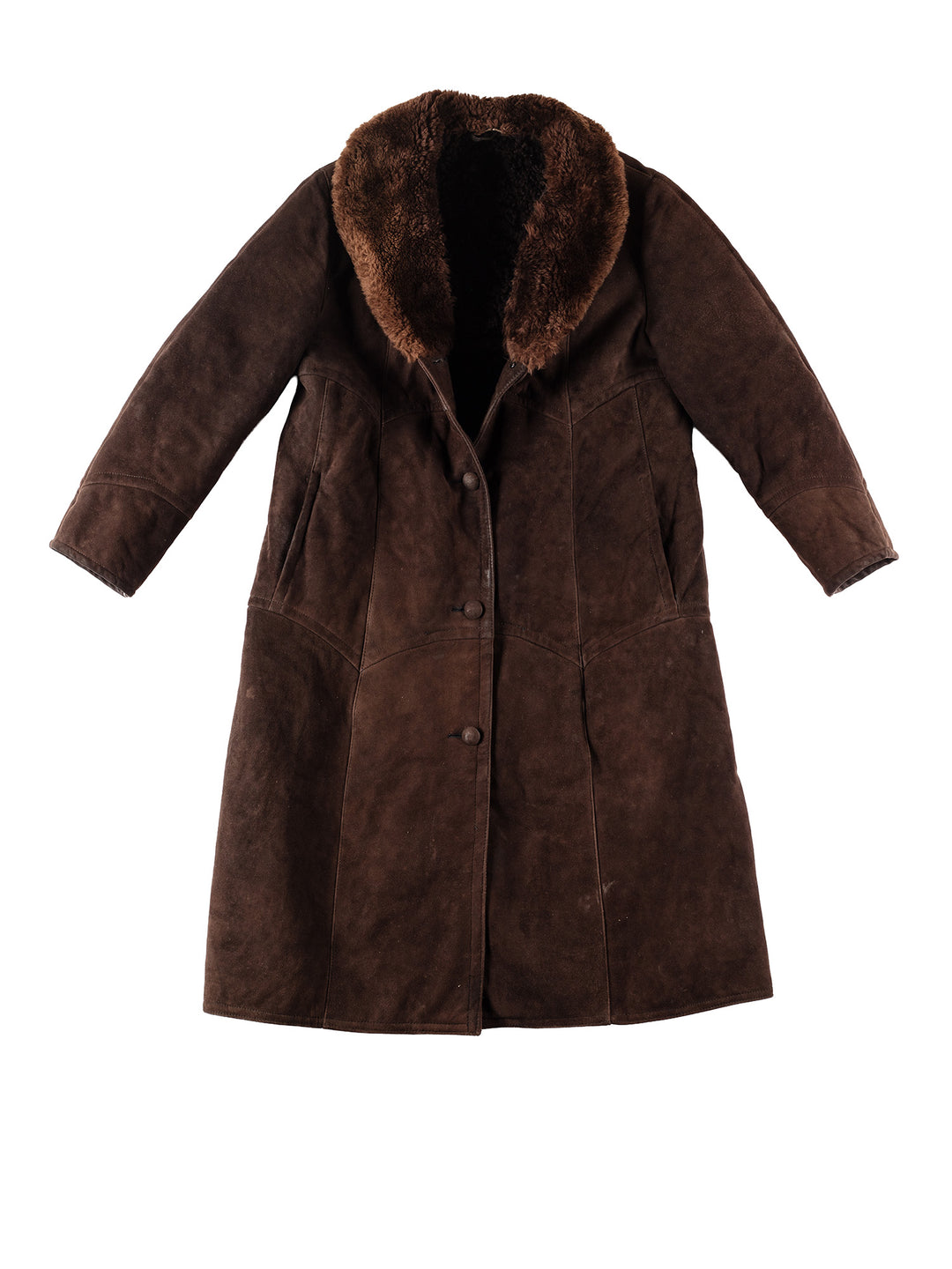 Vintage 70's Women Sheepskin Coat in BrownMN290