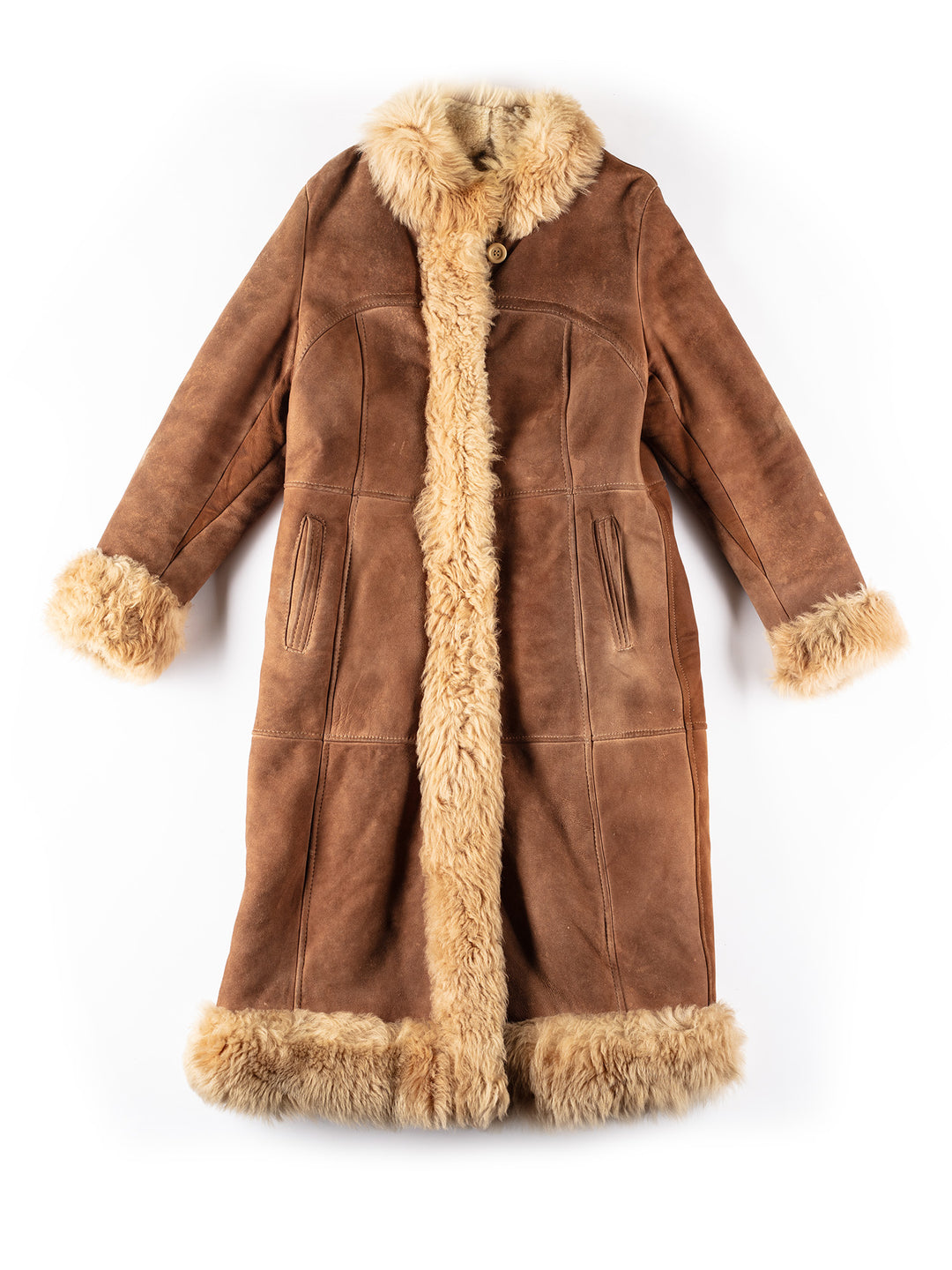 Vintage 70's Women Sheepskin Coat in BrownMN292