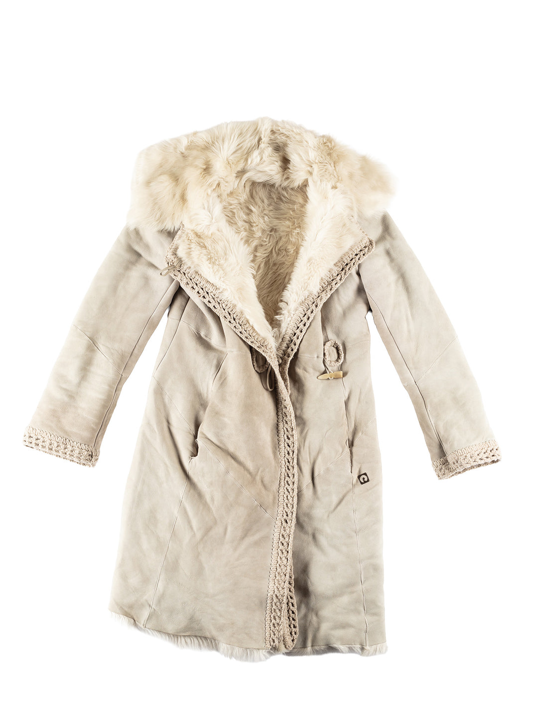 Vintage 70's Women Sheepskin Coat in BeigeMN326