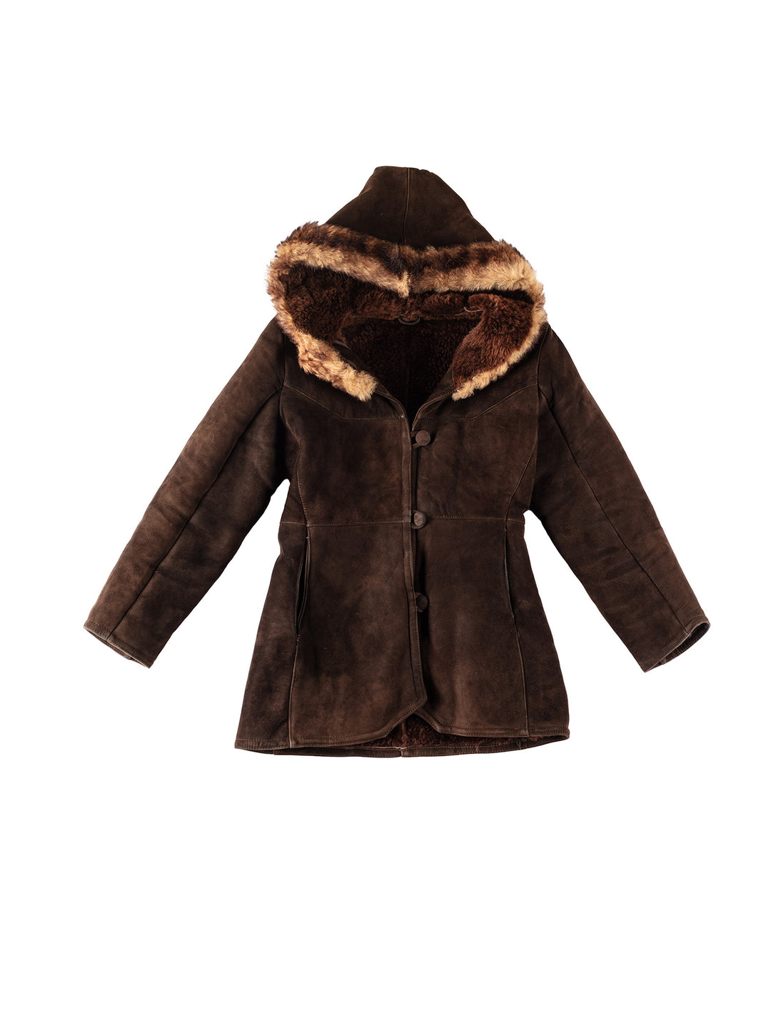 Vintage 70's Women Sheepskin Coat in BrownMN282