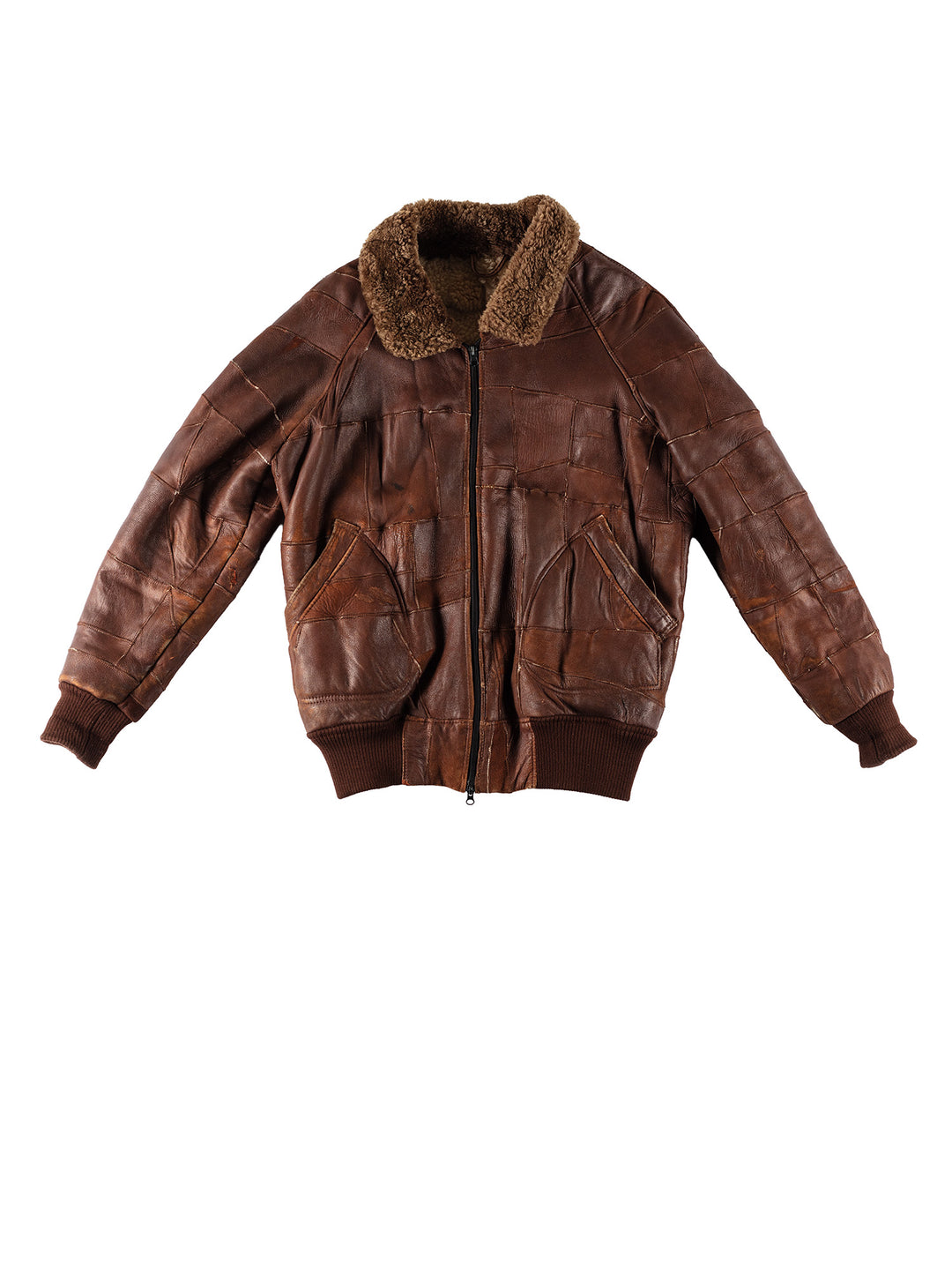 Vintage 80's Men Sheepskin Jacket in BrownVN409