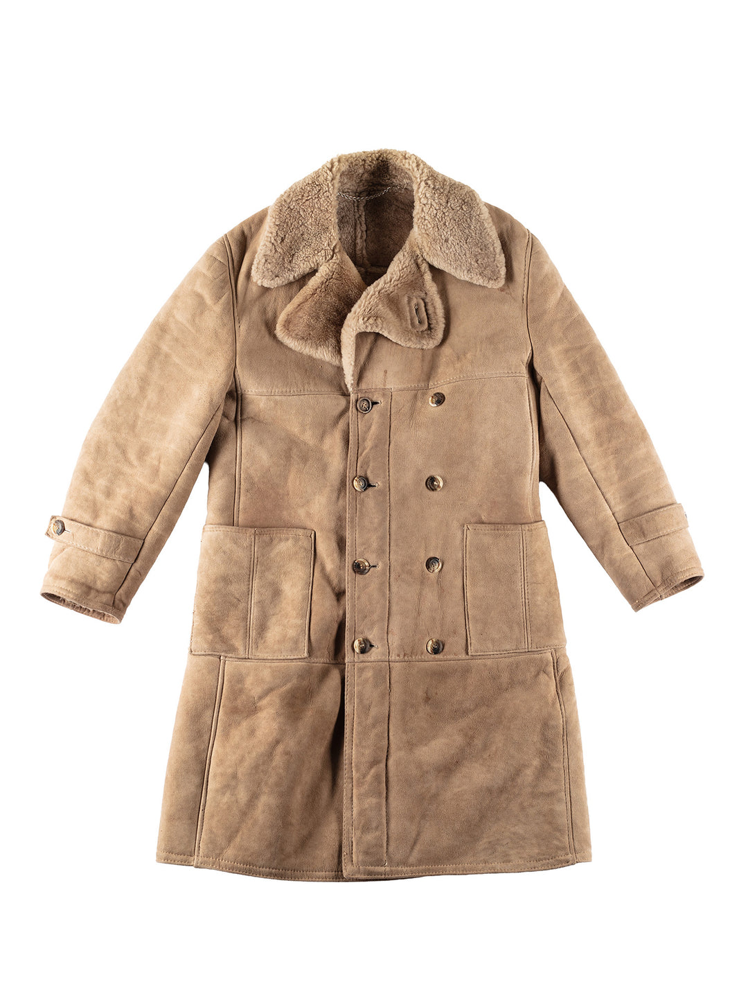 Vintage 70's Men Sheepskin Coat in BeigeVN412