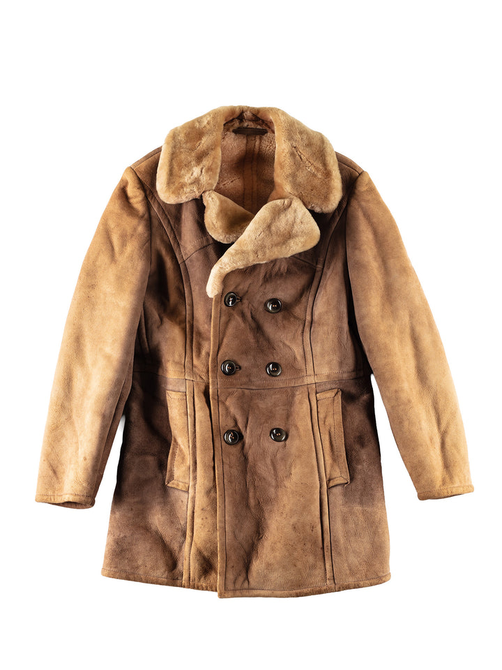 Vintage 70's Men Sheepskin Coat in BeigeVN389