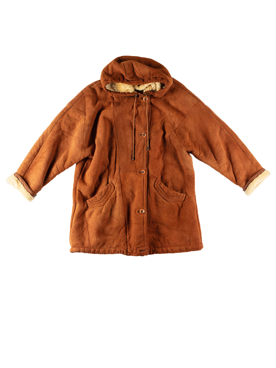 Vintage 80's Women Sheepskin Coat in BrownMN600