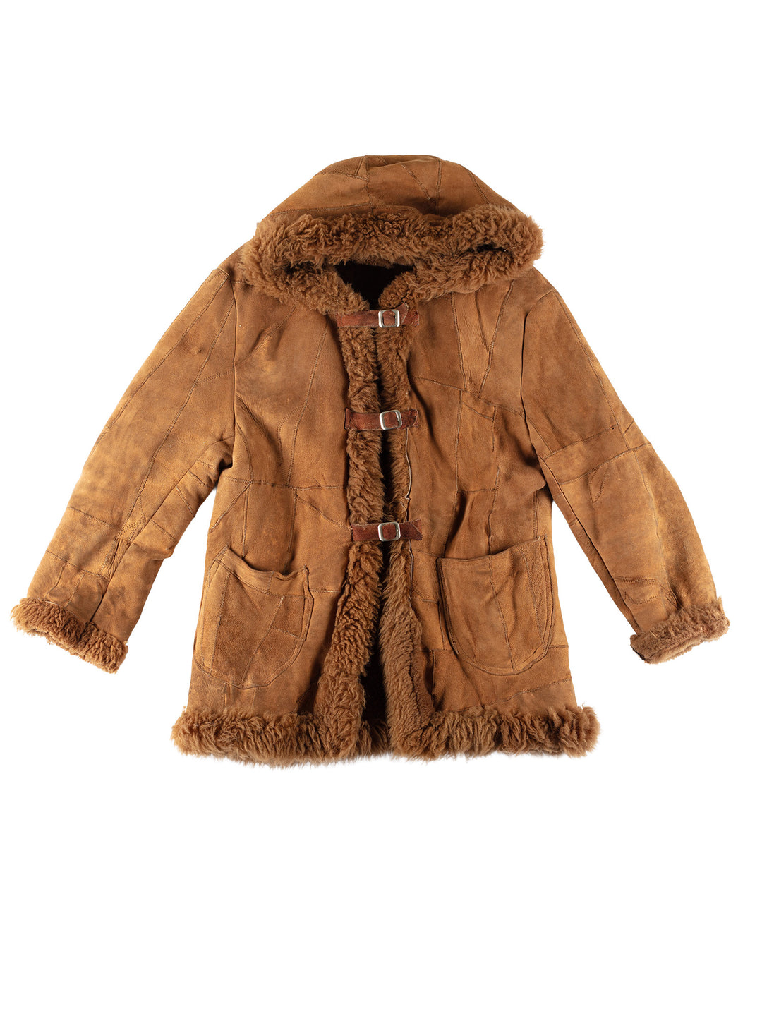 Vintage 70's Women Sheepskin Coat in BrownMN773