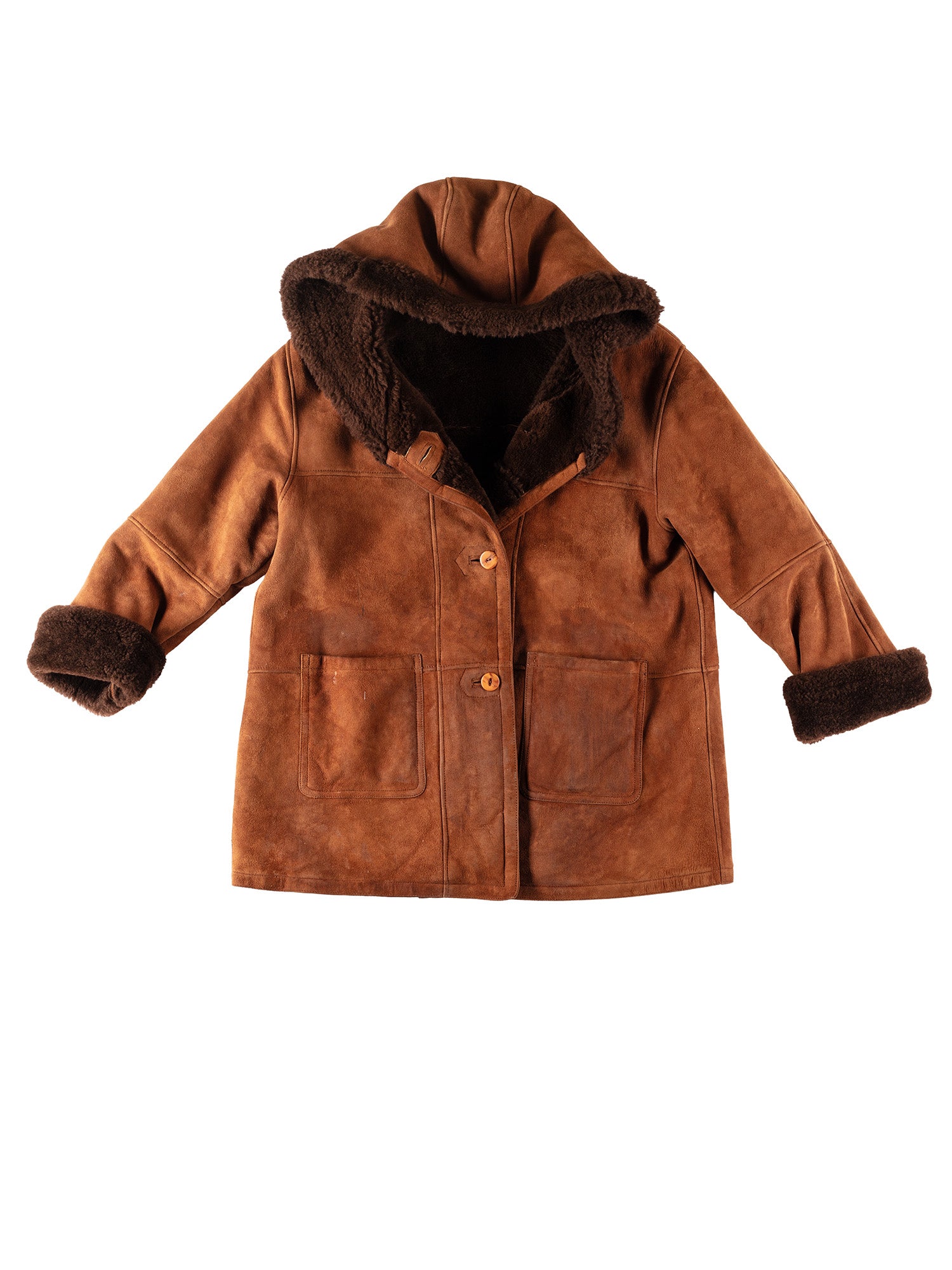 Online Vintage Store | Vintage 80's Women Sheepskin Coat in Brown