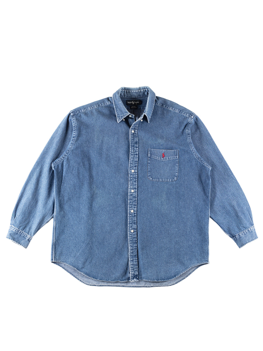 Vintage 90's Men Ralph Lauren Shirt in Blue