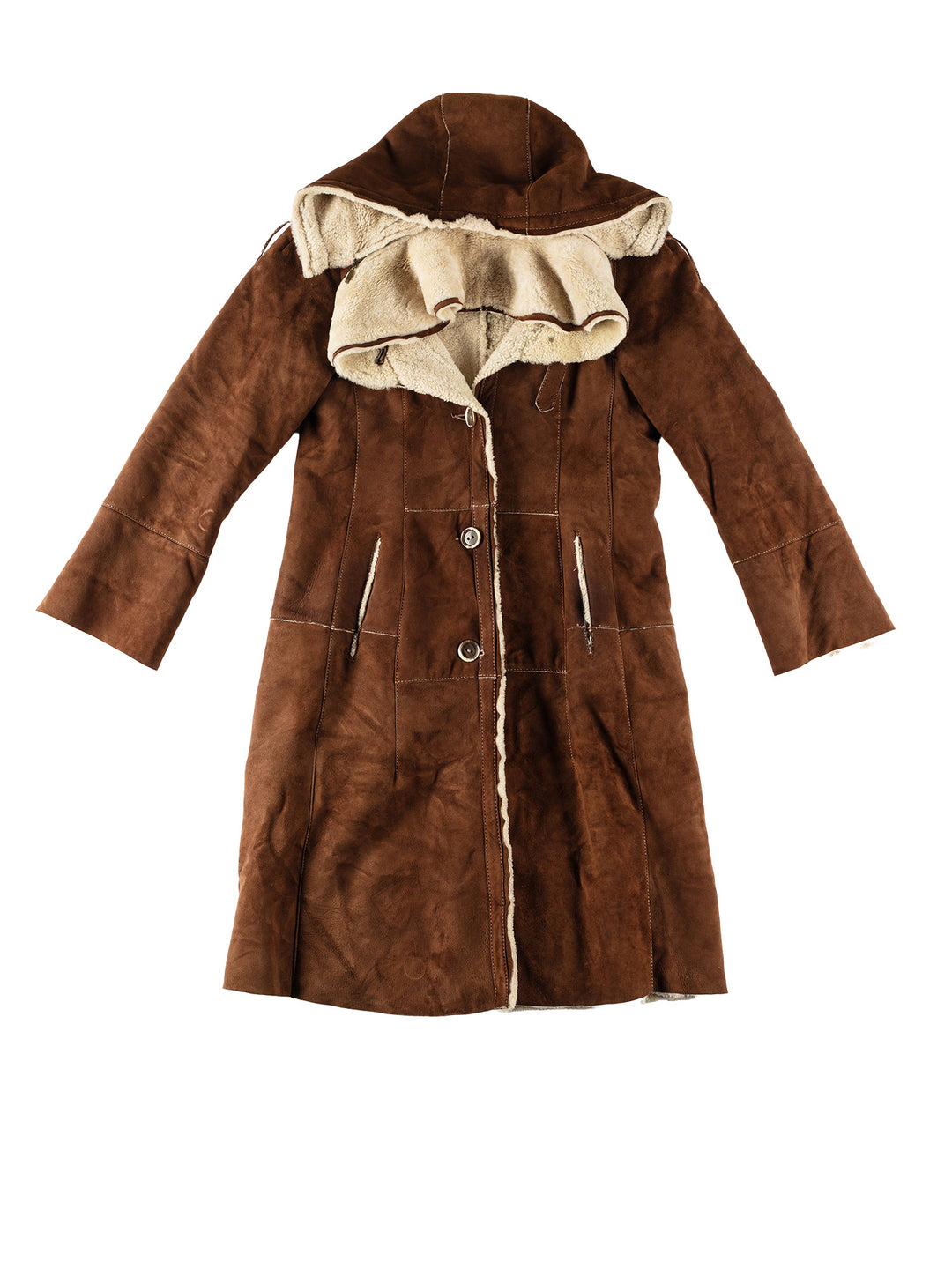 Vintage 70's Women Sheepskin Coat in BrownMN610