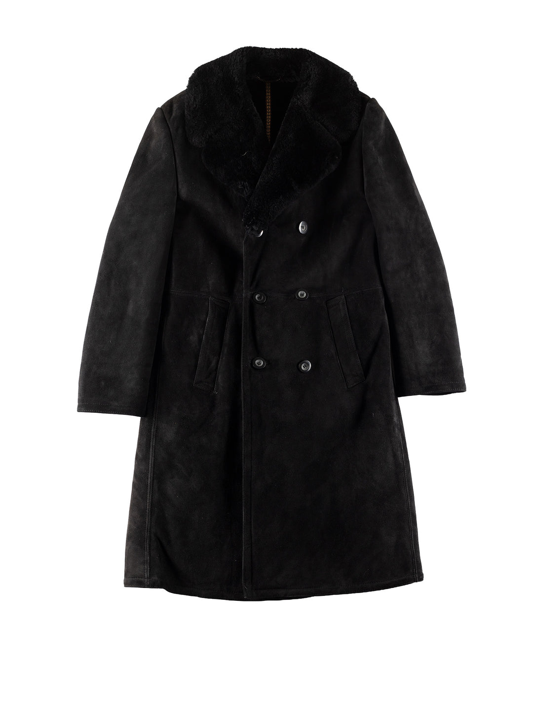 Vintage 70's Men Sheepskin Coat in BlackVN790