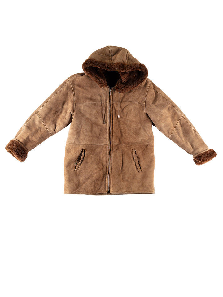 Vintage 70's Women Sheepskin Coat in BrownMN441