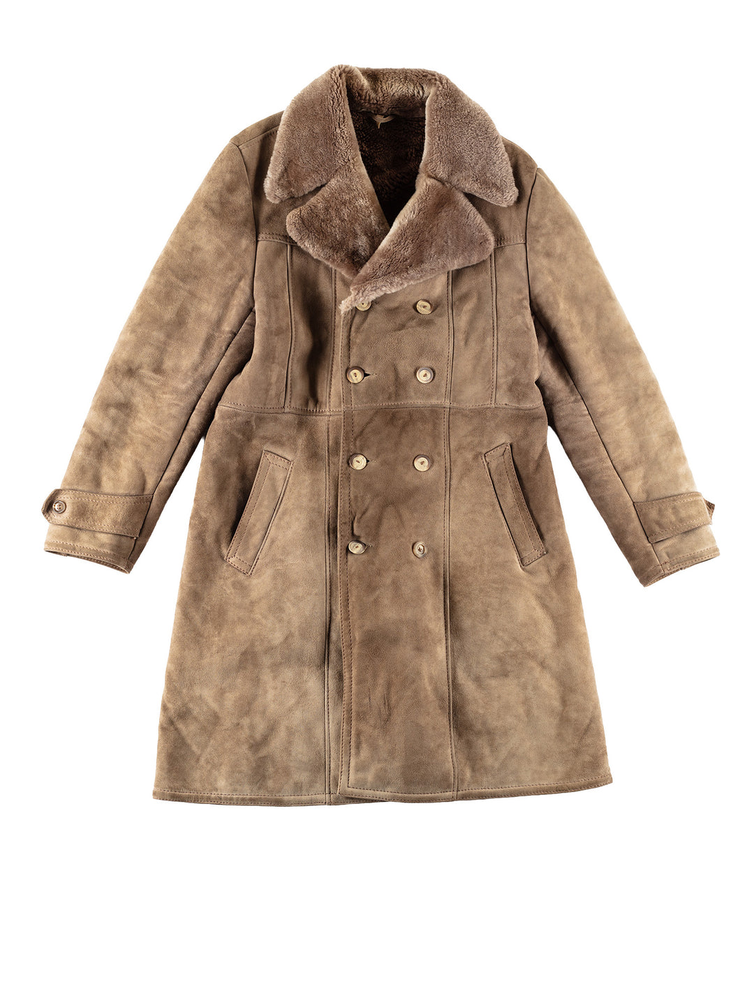 Vintage 70's Men Sheepskin Coat in BeigeVN723