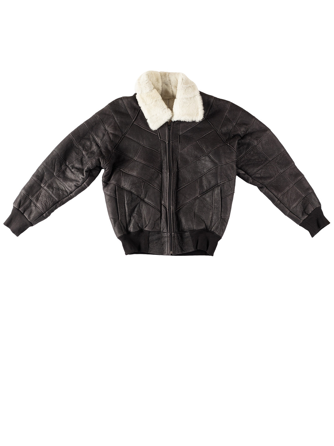 Vintage 90's Men Sheepskin Jacket in BlackVN355