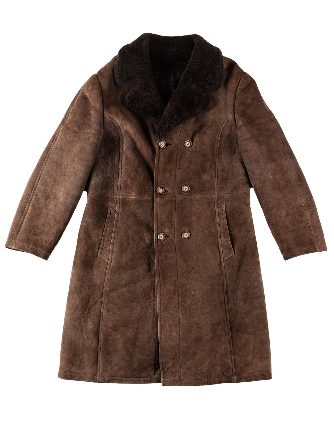 Vintage 70's Men Sheepskin Coat in BrownVN309
