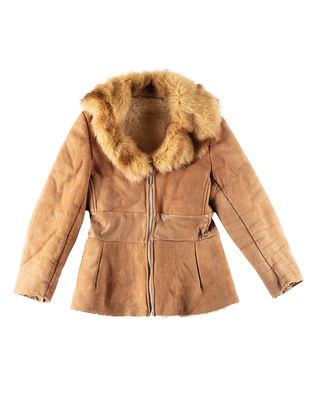 Vintage 70's Women Sheepskin Coat in BrownMN478