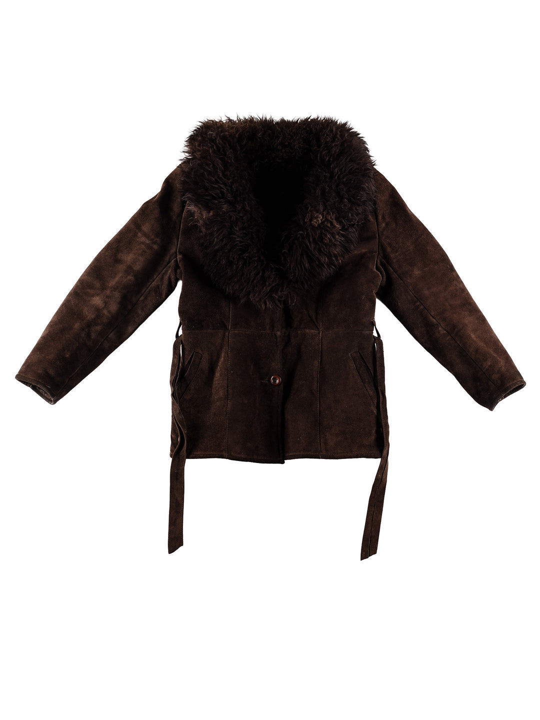 Vintage 70's Women Sheepskin Coat in BrownMN674