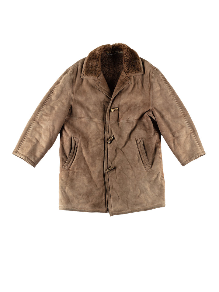 Vintage 70's Men Sheepskin Coat in BeigeVN692