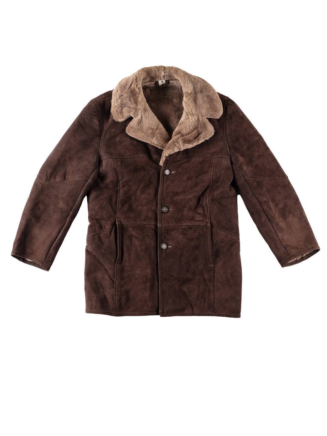 Vintage 70's Men Sheepskin Coat in BrownVN293