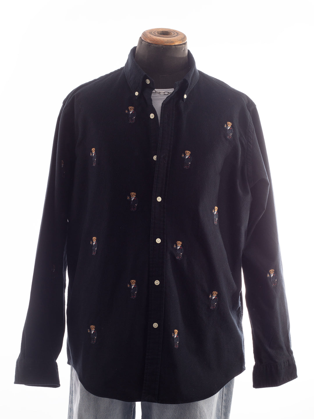 Vintage 90's Men Ralph Lauren Shirt in Black