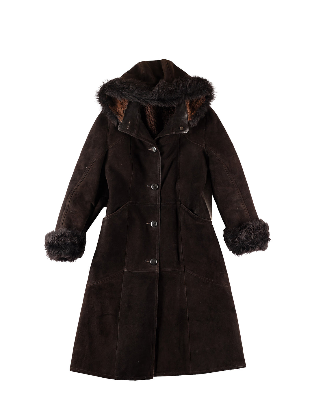 Vintage 70's Women Sheepskin Coat in BrownMN273