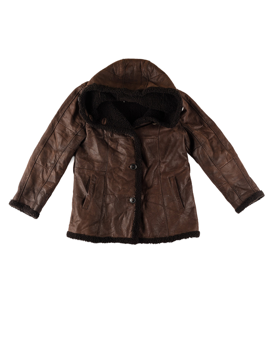 Vintage 70's Women Sheepskin Coat in BrownMN606