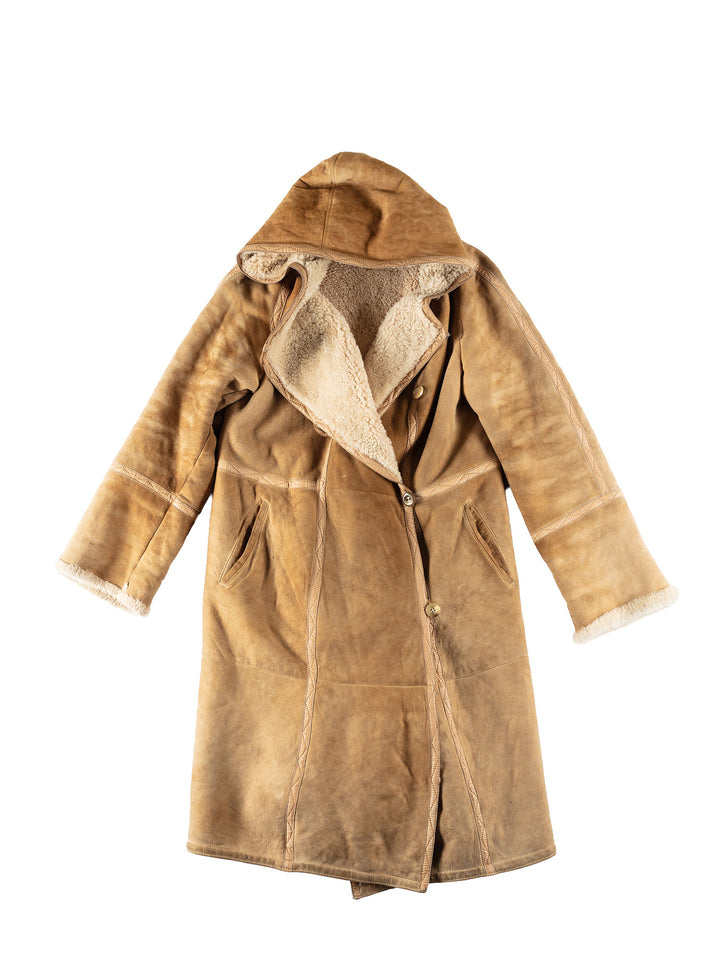 Vintage 70's Women Sheepskin Coat in BrownMN718