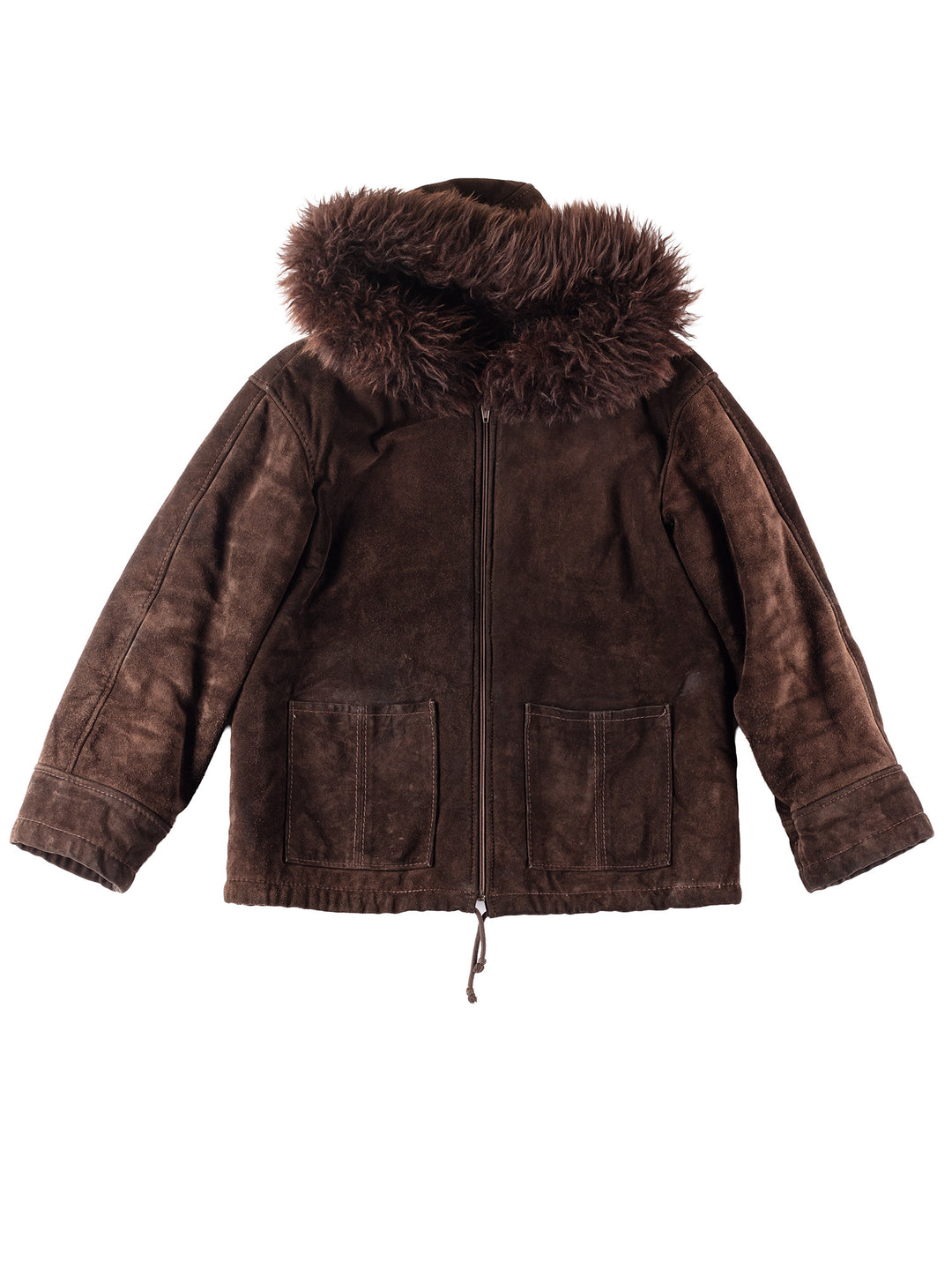 Vintage 00's Women Faux Sheepskin Jacket in Brown