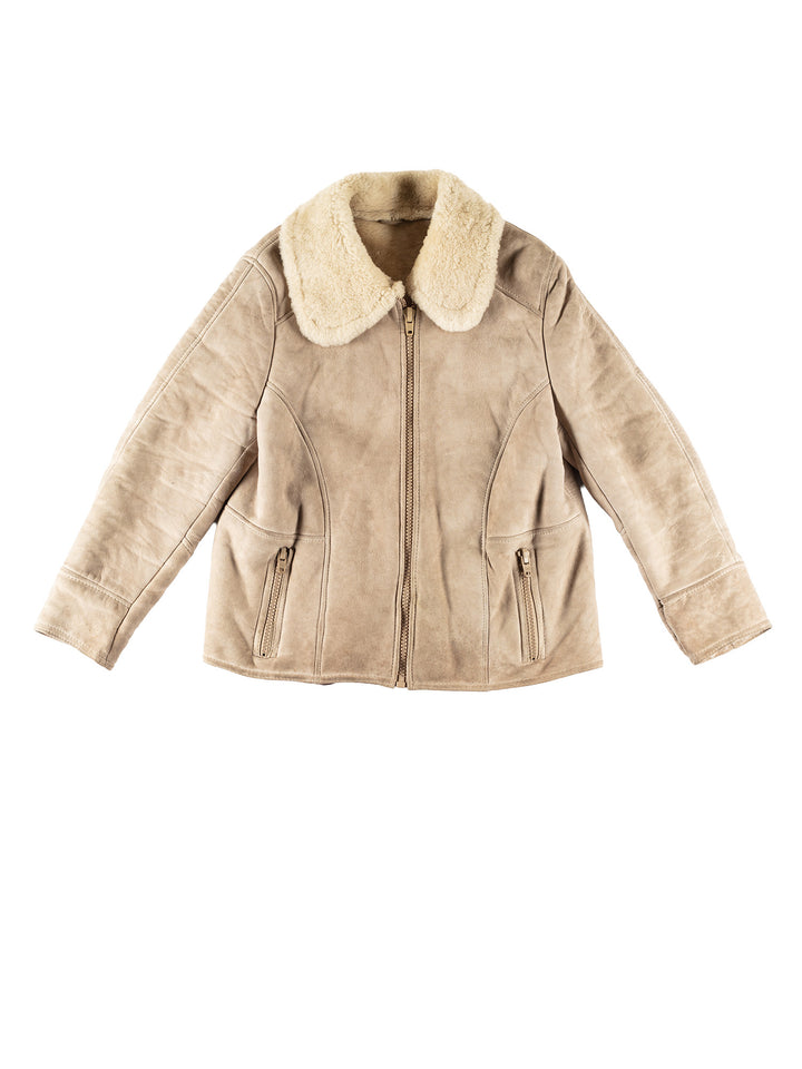 Vintage 70's Men Sheepskin Jacket in BeigeVN662