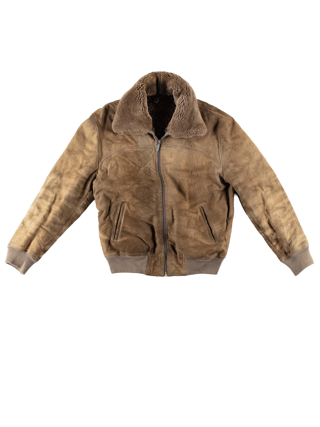 Vintage 80's Men Sheepskin Jacket in BrownVN574