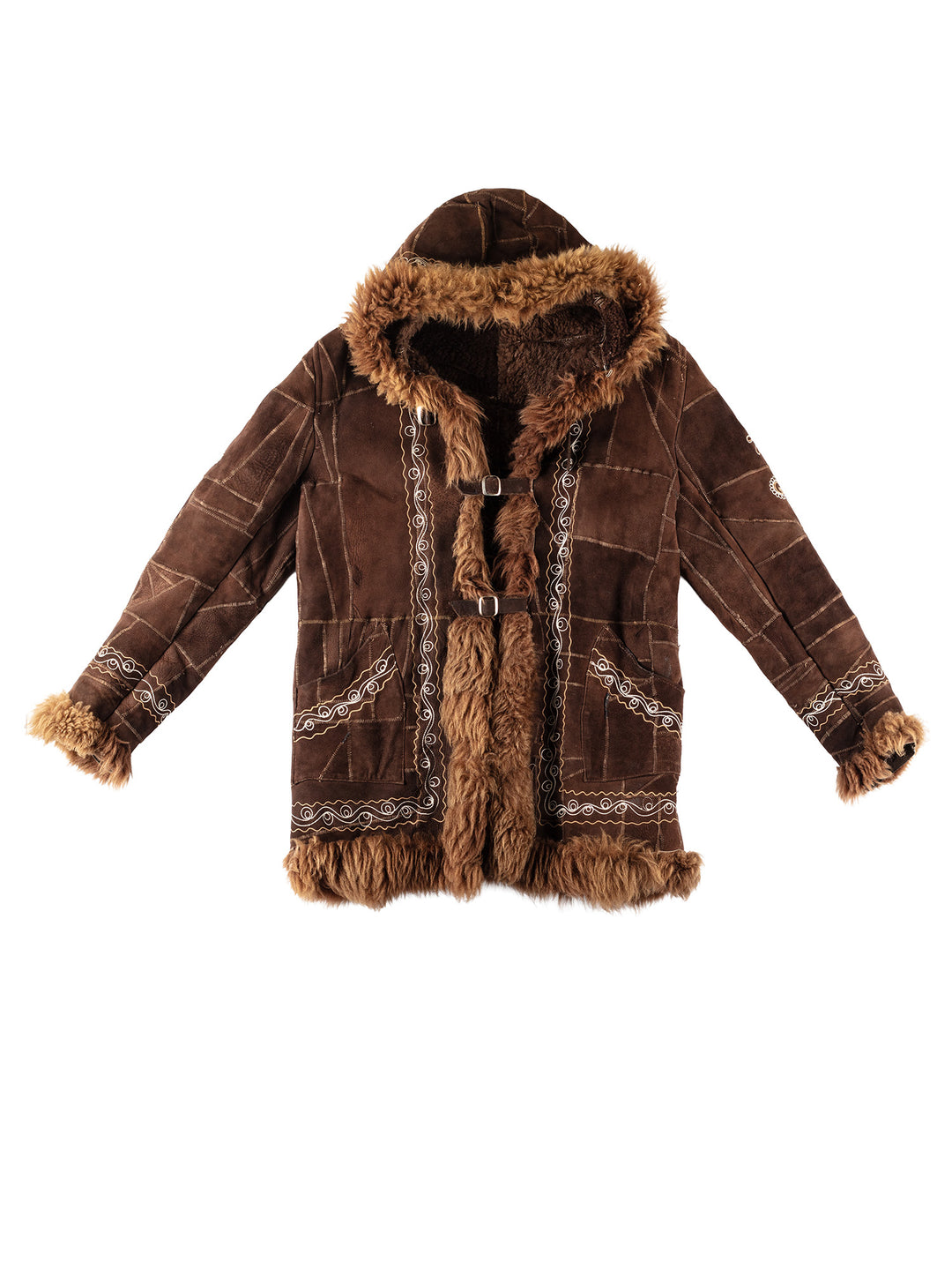 Vintage 70's Women Sheepskin Coat in BrownMN287