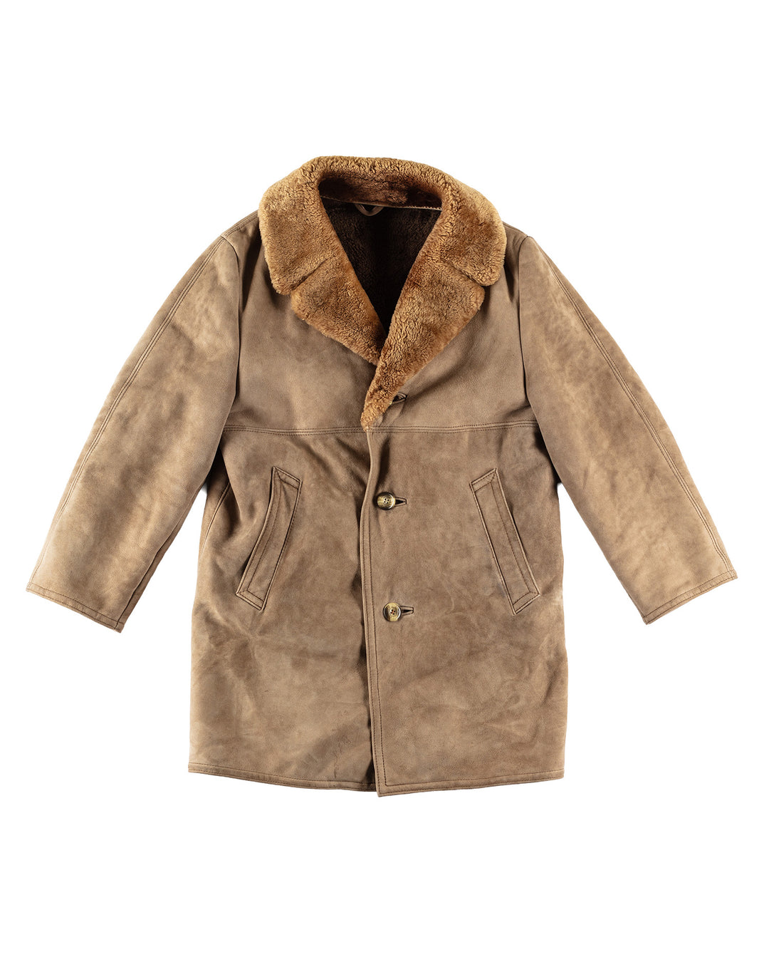 Vintage 70's Men Sheepskin Coat in BeigeVN627
