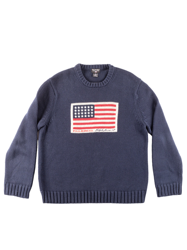 Vintage 90's Men Ralph Lauren Sweater in Blue