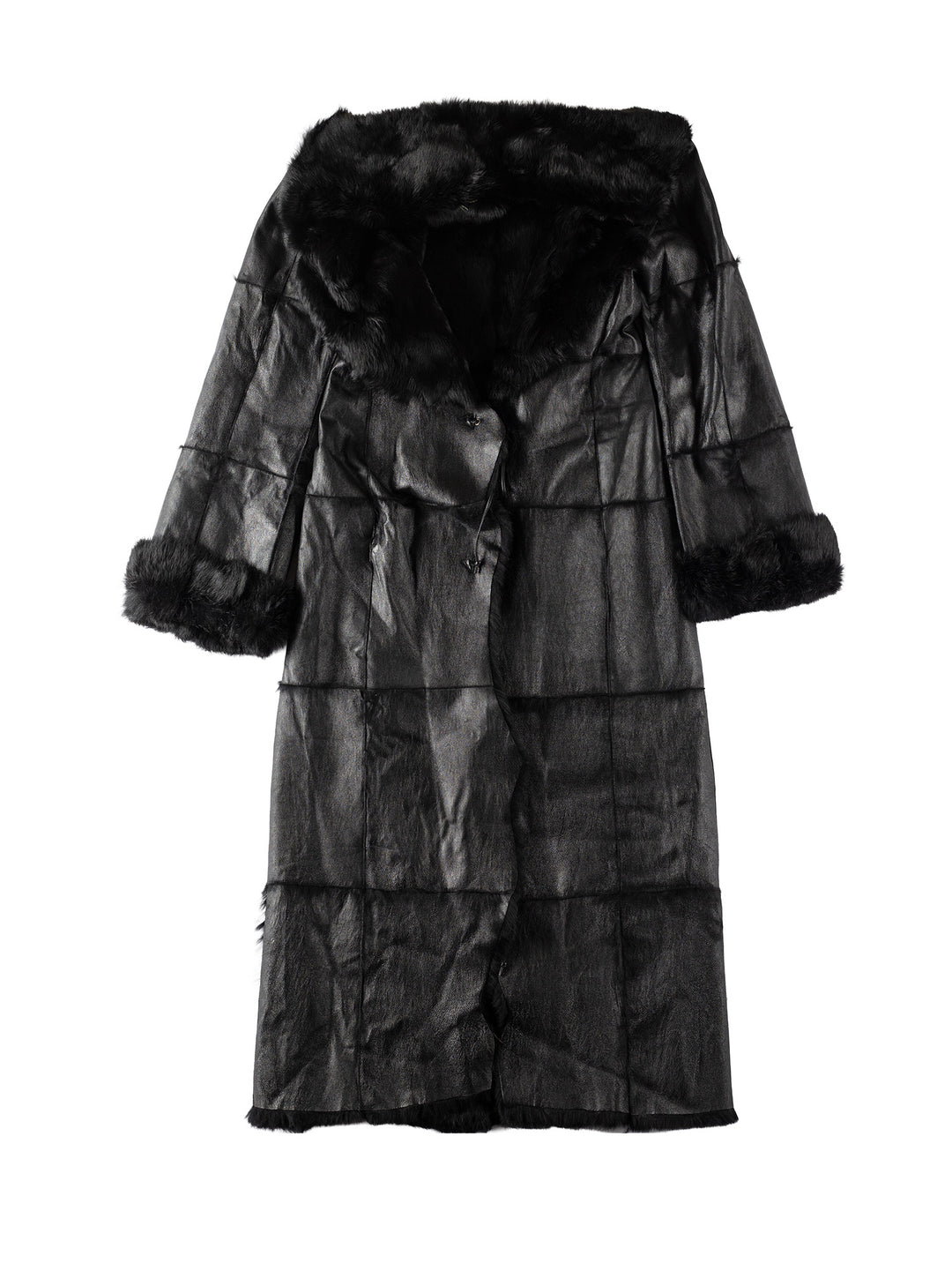 Vintage 70's Women Fur Coat in BlackMN342