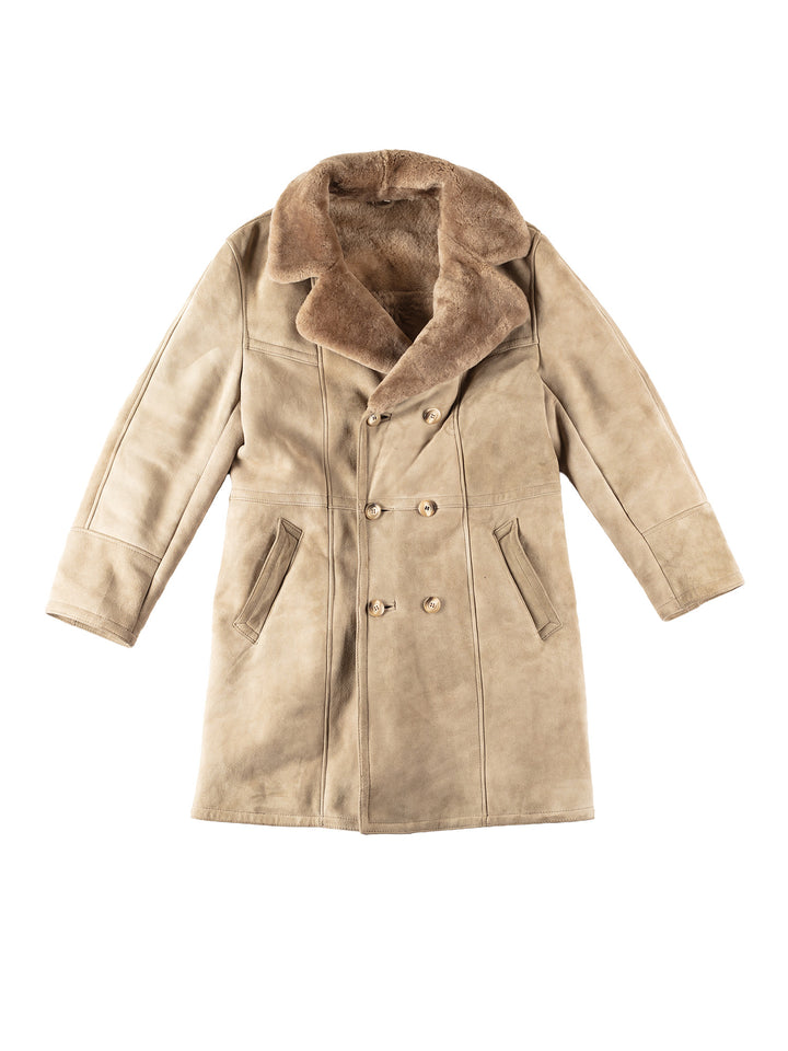 Vintage 70's Men Sheepskin Coat in BeigeVN308